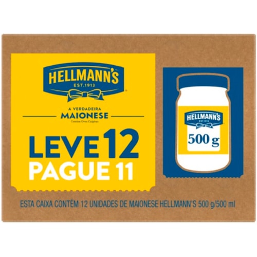 Maionese Hellmann's 500g 12Un Leve 12 Pague 11