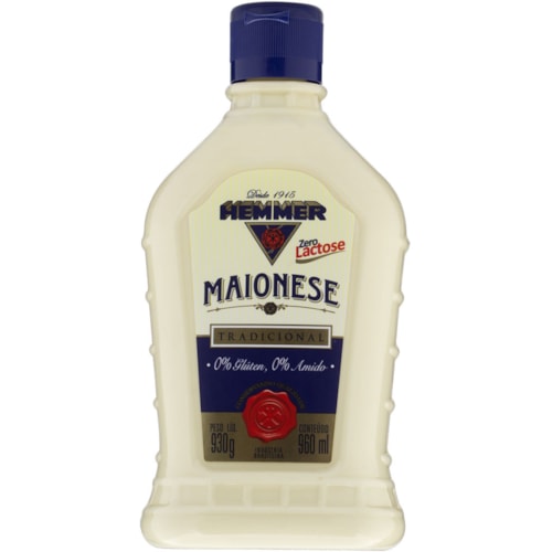 Maionese Hemmer 0 Lactose Tradicional 930g