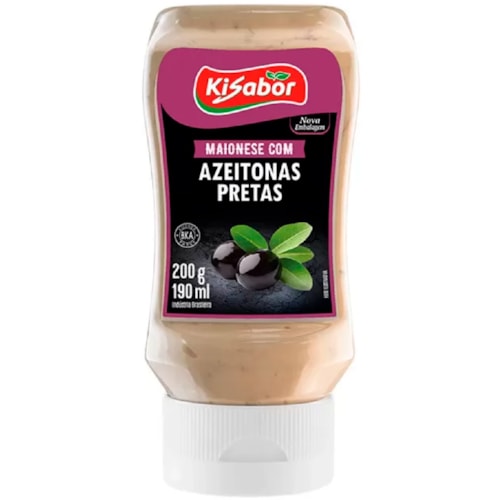 Maionese Kisabor Com Azeitonas Pretas 200g