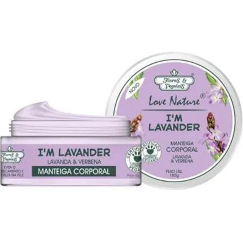 Manteiga Corporal Flores e Vegetais Lavanda e Verbena 180g