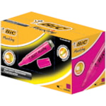 Marca Texto Bic Marking Rosa 12 Unidades