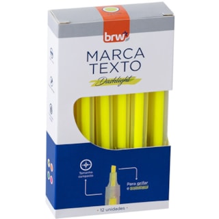 Marca Texto BRW Dashlight Amarelo 12Un