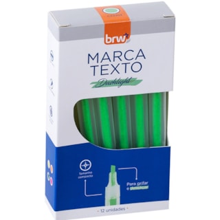 Marca Texto BRW Dashlight Verde 12Un