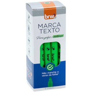 Marca Texto BRW Na Cor Verde 12Un