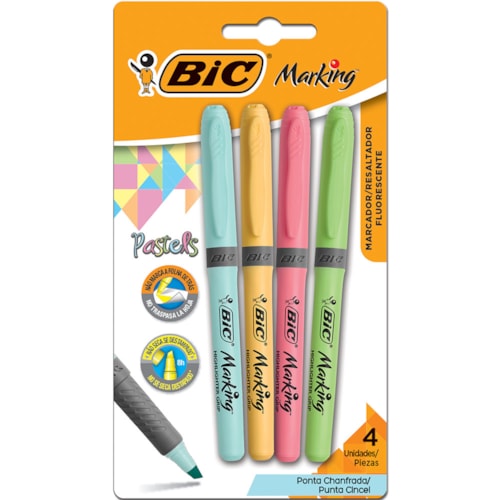 Marcador BIC Marking Pastels 4Un