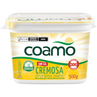 Margarina Coamo Cremosa 60% de Lipídios Com Sal 500g