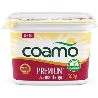 Margarina Coamo Premium Sabor Manteiga 80% Gordura Com Sal 500g
