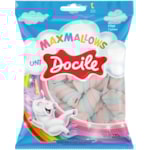 Marshallows Docile MaxMallows Unicórnio Recheio de Morango 220g Promo