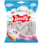 Marshmallows Docile MaxMallows Unicórnio Recheio de Morango 220g Promo