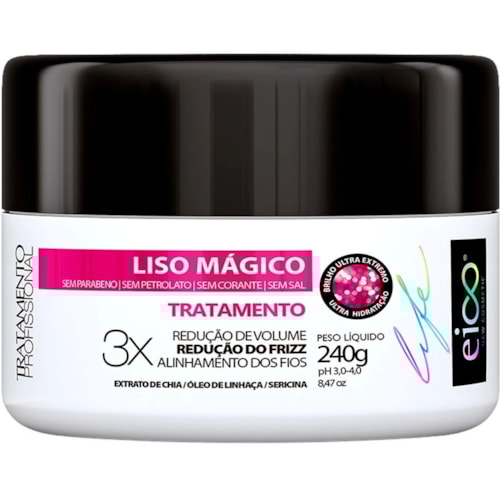 Máscara Capilar Eico Life Liso Mágico 240g
