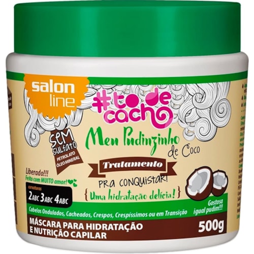 Máscara Capilar Pudinzinho Coco To de Cachos Salon Line 500g