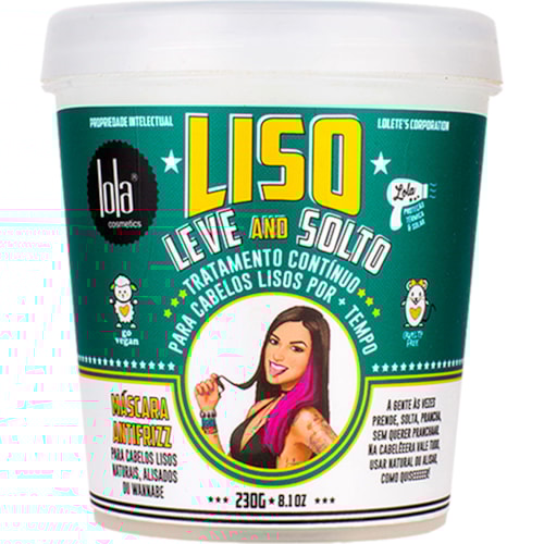 Máscara Condicionadora Lola Cosmetics Liso, Leve and Solto 230g