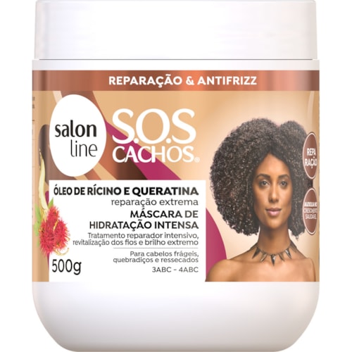 Máscara de Hidratação Salon Line Rícino e Queratina 500g