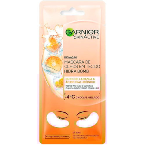 Máscara de Olhos Garnier Hidrabomb Suco de Laranja e Ácido Hialurônico