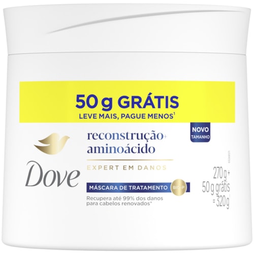 Máscara Dove Reconstrução Aminoácidos 270g + 50g Grátis