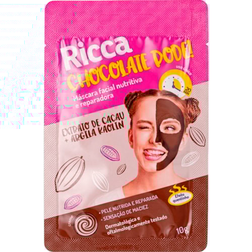 Máscara Facial Nutritiva e Reparadora Ricca Chocolate Pode! 10g