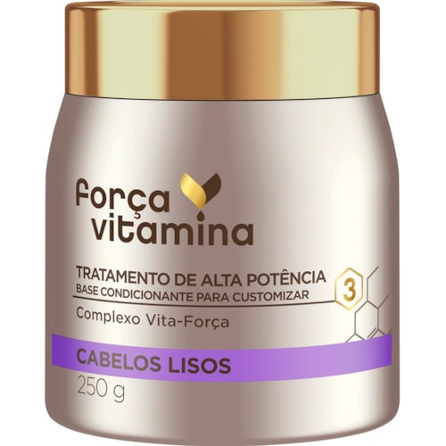 Máscara Força Vitamina Cabelos Lisos 250g