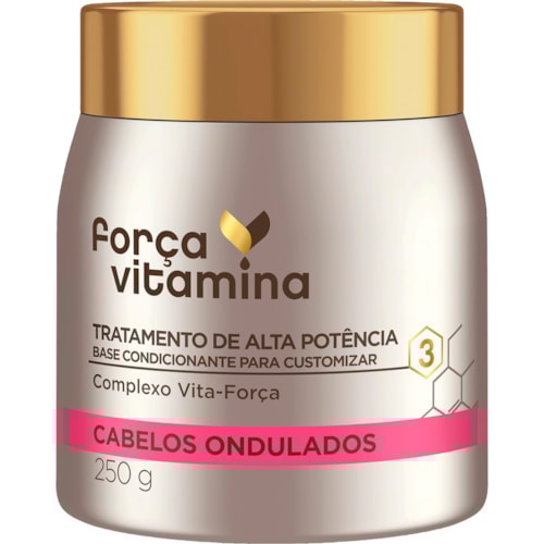 Máscara Força Vitamina Cabelos Ondulados 250g