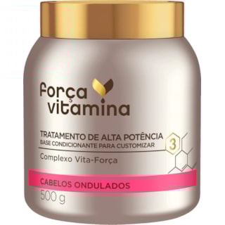 Máscara Força Vitamina Cabelos Ondulados 500g