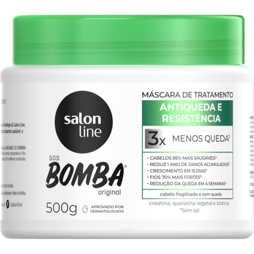 Máscara Hidratante Salon Line Bomba Antiqueda 500g