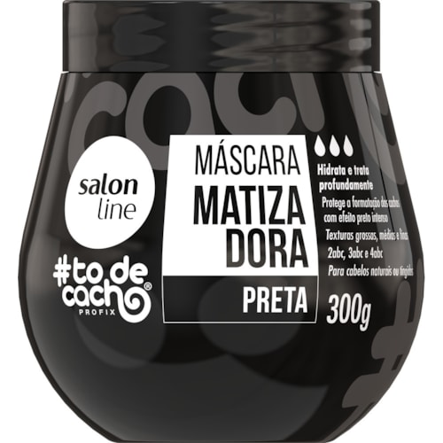 Máscara Matizadora Salon Line Preta 300g