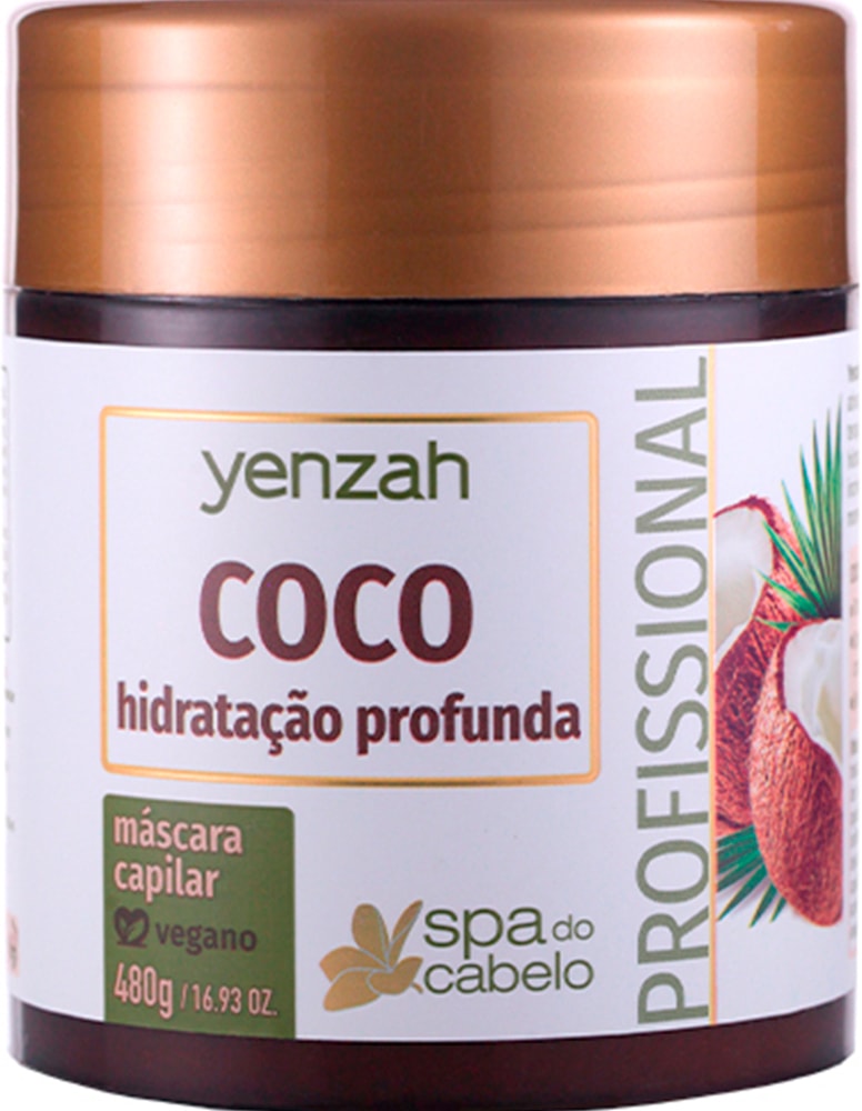 ヨサ　シャイニー　coco Máscara Yenzah Spa do Cabelo Coco 480g - Destro