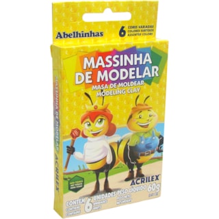 Massa de Modelar Acrilex 6 Cores 60g