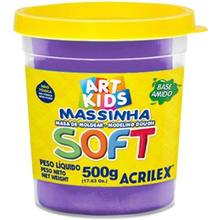 Massa de Modelar Acrilex Soft  Violeta - 500g