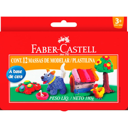 Massa de Modelar da Faber-Castell 12 Cores