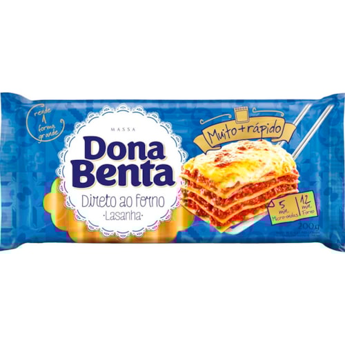 Massa para Lasanha Dona Benta Direto ao Forno 200g