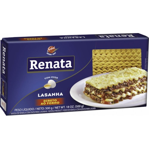 Massa para Lasanha Renata com Ovos 500g