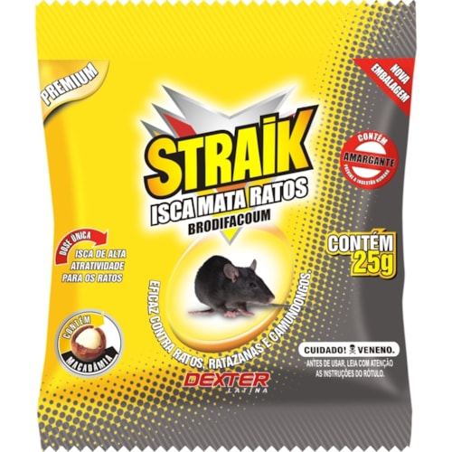 Mata Ratos Straik Iscas Granuladas 25g - Destro