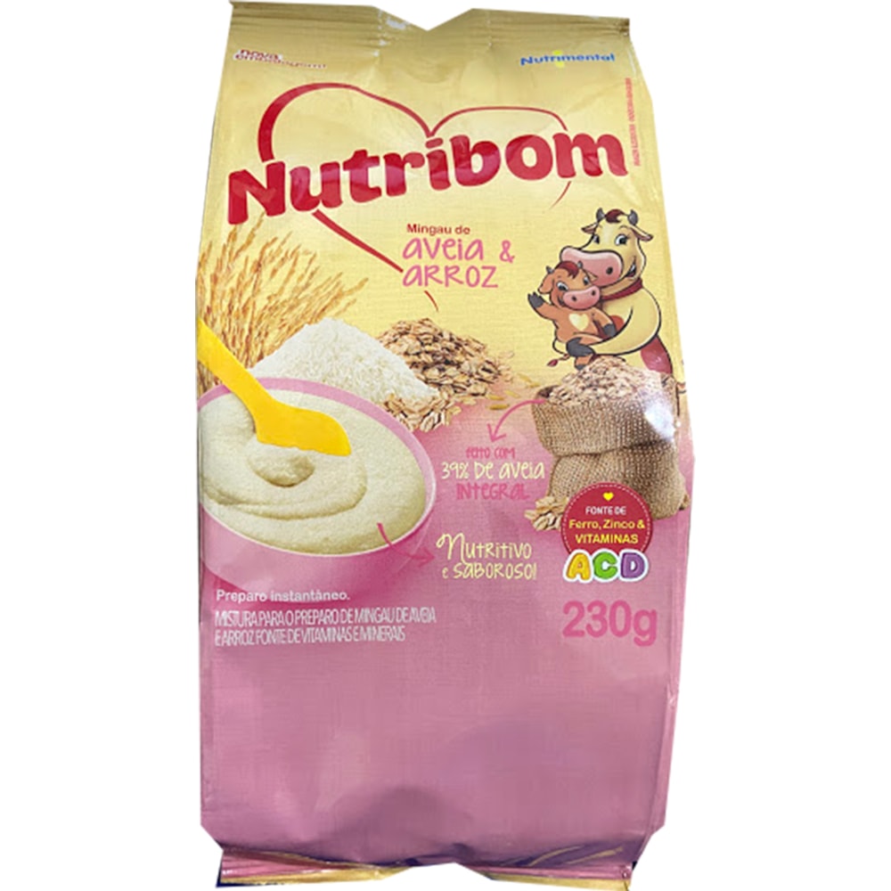 Mingau Nutribom Aveia E Arroz Sachê 230g Destro