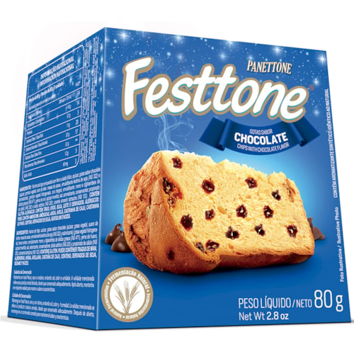 Mini Panettone Festtone Chocolate 80g