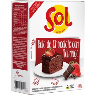 Mistura de Bolo Sol de Chocolate com Morango 400g
