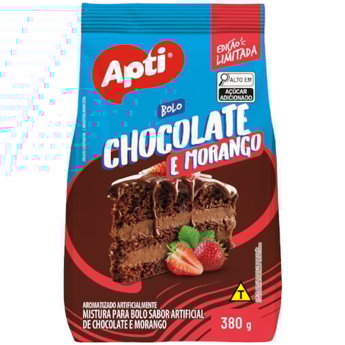 Mistura para Bolo Apti Chocolate com Morango 380g