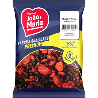 Mix Frutas Chácara João e Maria Vermelhas 100g