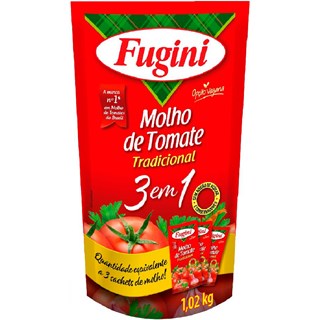 Molho de Tomate Fugini Tradicional 1,02kg