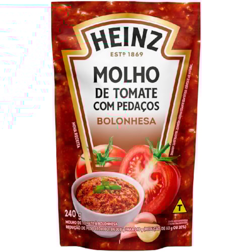 Molho de Tomate Heinz Bolonhesa Sachet 240g