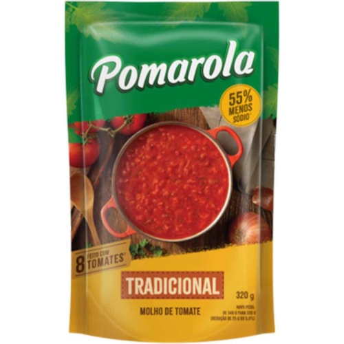 Molho de Tomate Pomarola Tradicional Sachê 320g