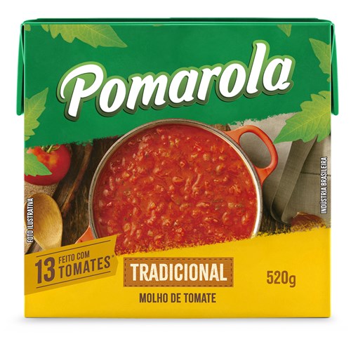 Molho de Tomate Pomarola Tradicional TP 520g