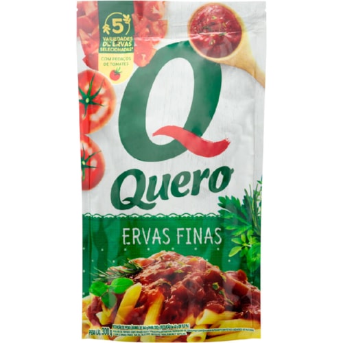 Molho de Tomate Quero Ervas Finas Sachet 300g