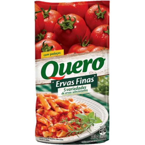 Molho de Tomate Quero Ervas Finas Sachet 340g