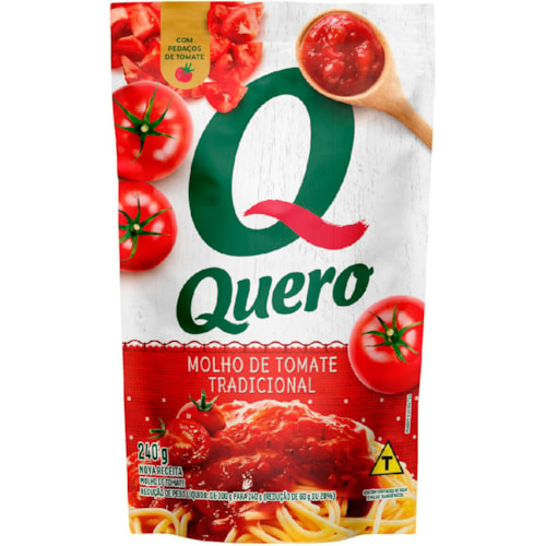 Molho de Tomate Quero Tradicional Sachet 240g