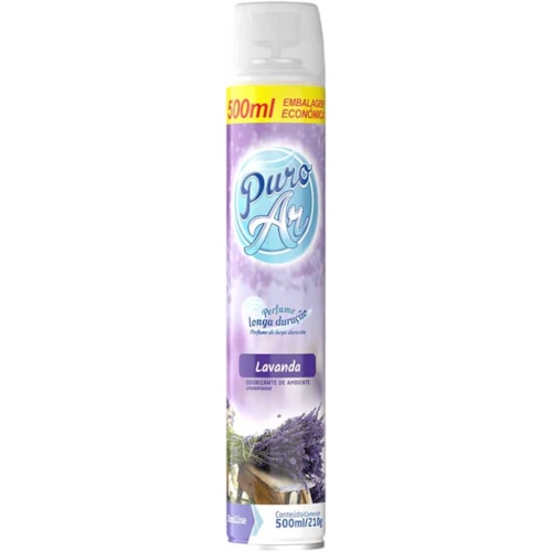 Odorizante de Ambiente Puro Ar Lavanda Aerossol 500ml