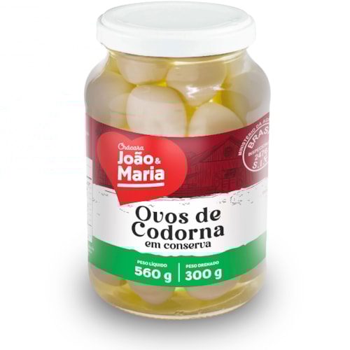 Ovo de Codorna em Conserva Chácara João e Maria 300