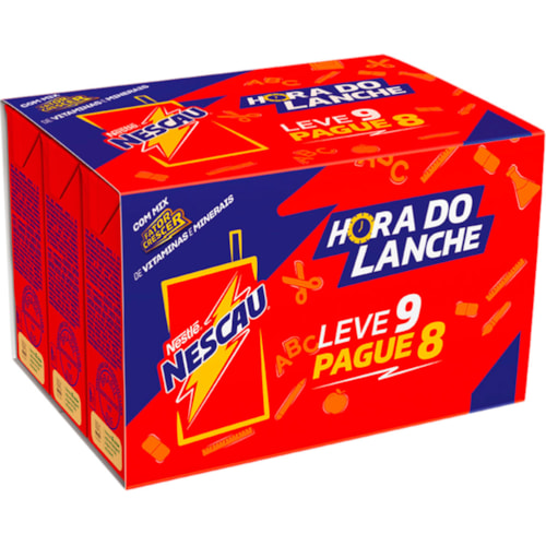 Pack Bebida Láctea Nescau Hora do Lanche Leve 9Un Pague 8Un