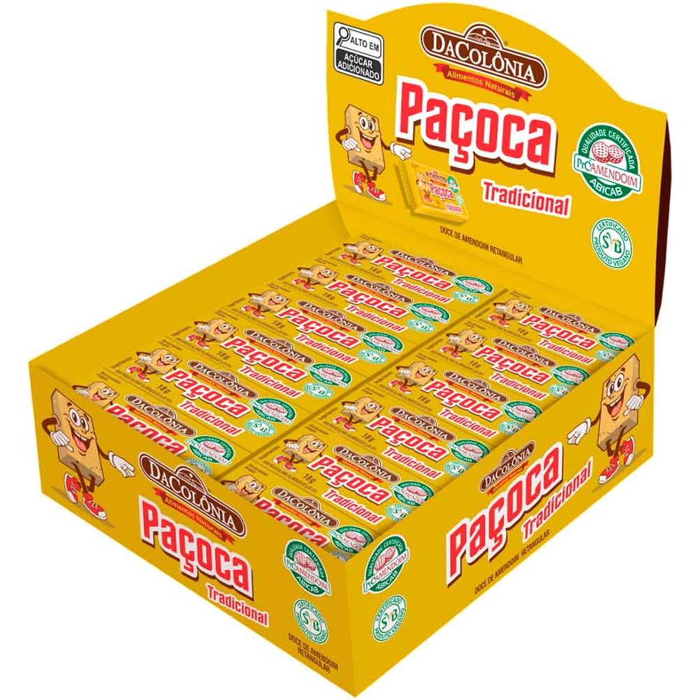 Paçoca DaColônia Retangular Tradicional 432g - Destro