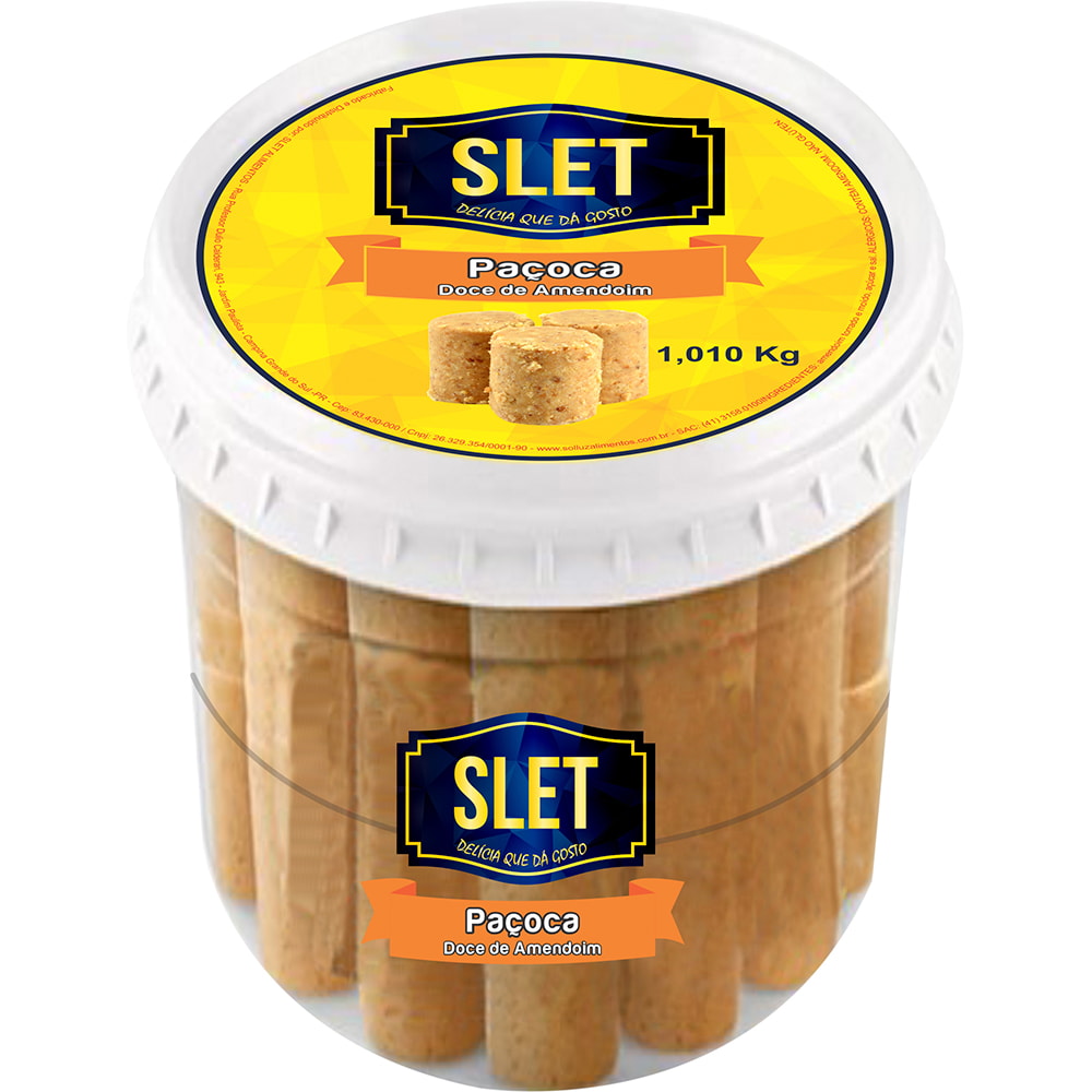 Paçoca em Rolha Slet 1,010kg - Destro