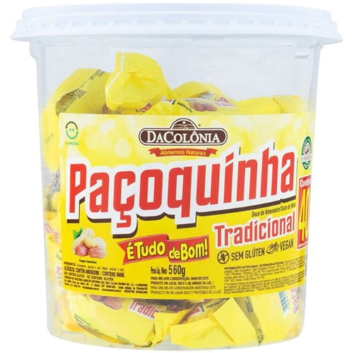 Paçoquinha DaColônia Tradicional Rolha 560g